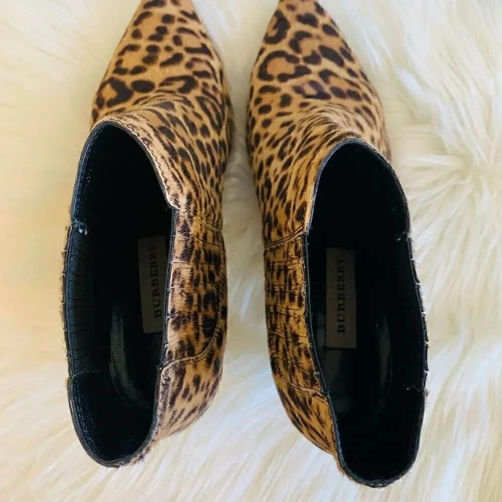 Burberry Camel Pony Hair Animal Print Booties! 🔥
